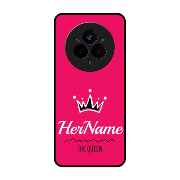 Realme 14 Pro 5G Custom Glass Phone CaseQueen With Name Design Realme 14 Pro 5G Custom Glass Phone CaseQueen With Name Design