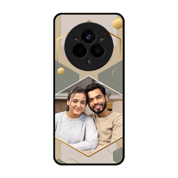 Realme 14 Pro 5G Custom Glass Phone CaseStylish Hexagon Pattern Design Realme 14 Pro 5G Custom Glass Phone CaseStylish Hexagon Pattern Design