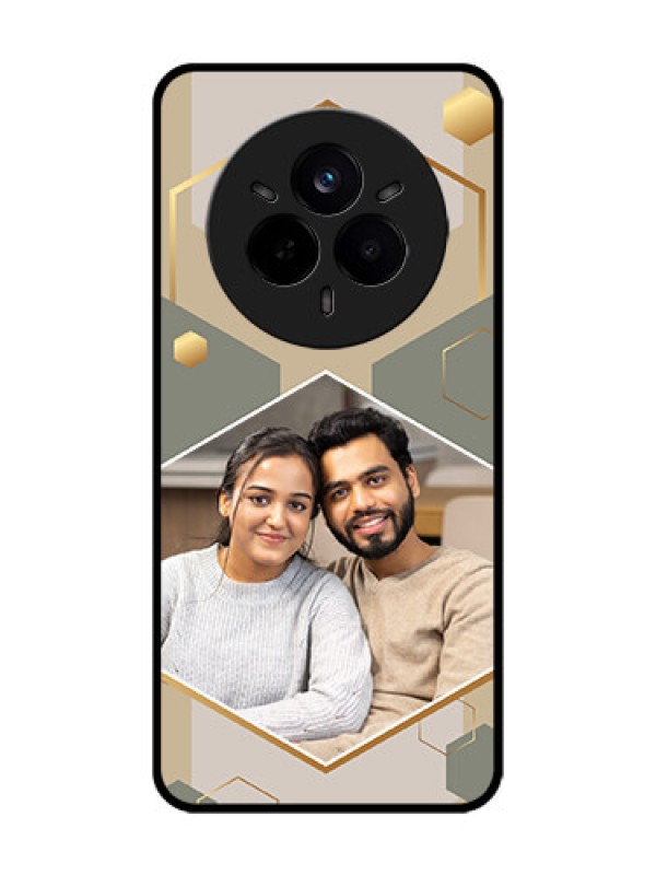 Custom Realme 14 Pro 5G Custom Glass Phone CaseStylish Hexagon Pattern Design