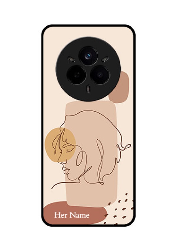 Realme 14 Pro 5G Custom Glass Phone CaseCalm Woman Line Art Design