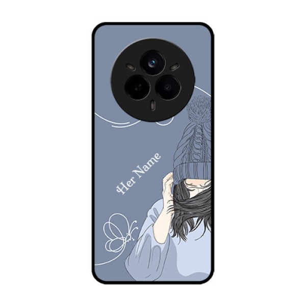 Realme 14 Pro 5G Custom Glass Phone CaseGirl In Winter Outfit Design Realme 14 Pro 5G Custom Glass Phone CaseGirl In Winter Outfit Design