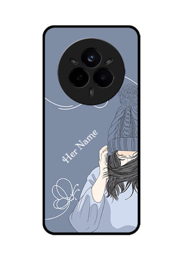 Realme 14 Pro 5G Custom Glass Phone CaseGirl In Winter Outfit Design