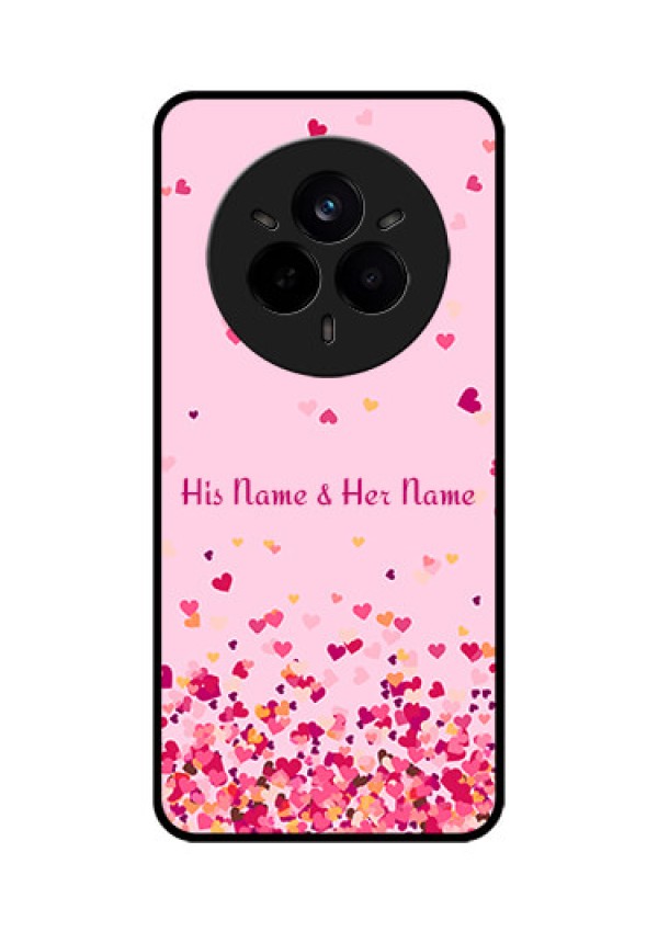 Realme 14 Pro 5G Custom Glass Phone CaseFloating Hearts Design
