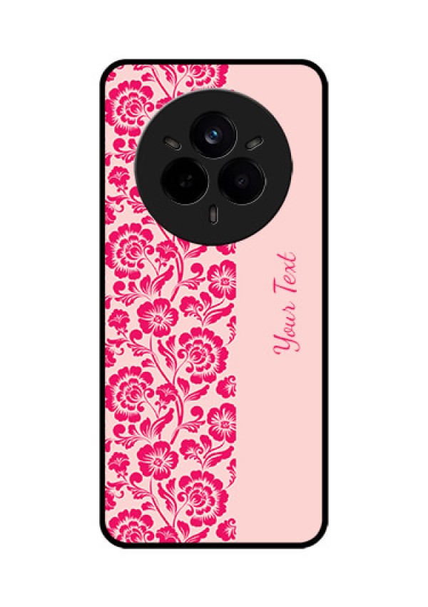 Realme 14 Pro 5G Custom Glass Phone CaseAttractive Floral Pattern Design