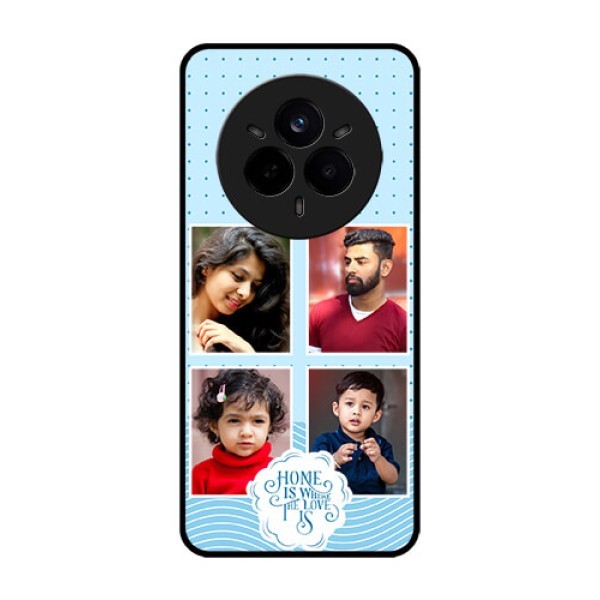 Realme 14 Pro 5G Custom Glass Phone CaseCute Love Quote With 4 Pic Upload Design Realme 14 Pro 5G Custom Glass Phone CaseCute Love Quote With 4 Pic Upload Design