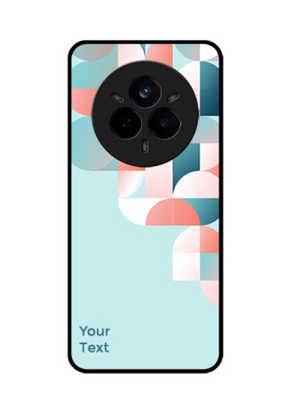 Realme 14 Pro 5G Custom Glass Phone CaseStylish Semi - Circle Pattern Design