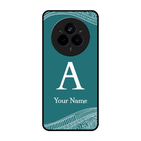 Realme 14 Pro 5G Custom Glass Phone CaseLine Art Pattern With Custom Name Design Realme 14 Pro 5G Custom Glass Phone CaseLine Art Pattern With Custom Name Design