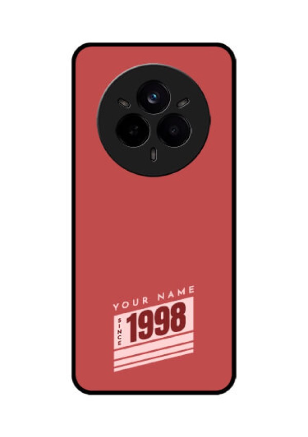 Realme 14 Pro 5G Custom Glass Phone CaseRed Custom Year Of Birth Design