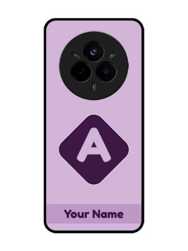 Custom Realme 14 Pro 5G Custom Glass Phone CaseCustom Letter In Curved Badge Design