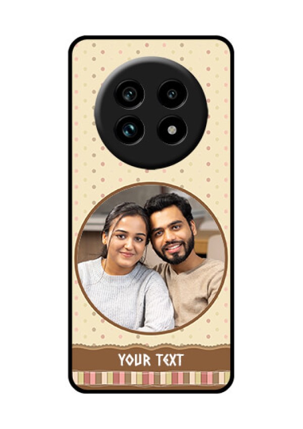 Realme 14 Pro Lite 5G Custom Glass Phone Case - Brown Dotted Mobile Case Design