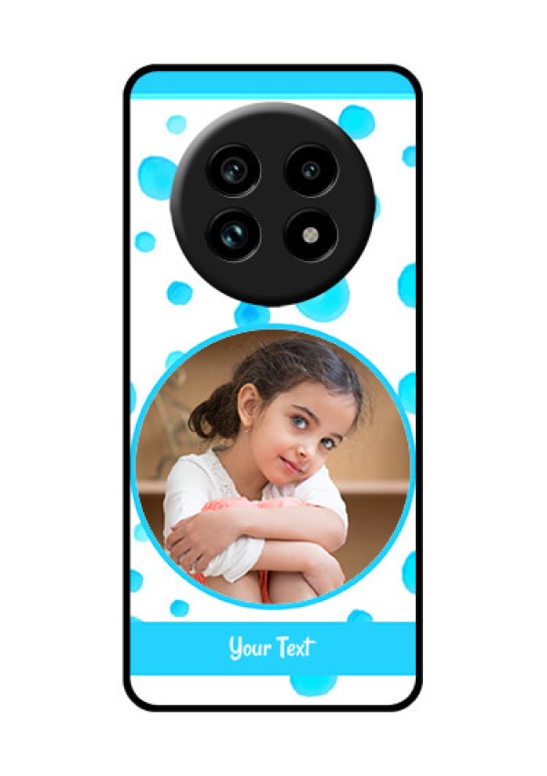 Realme 14 Pro Lite 5G Custom Glass Phone Case - Blue Bubbles Pattern Design
