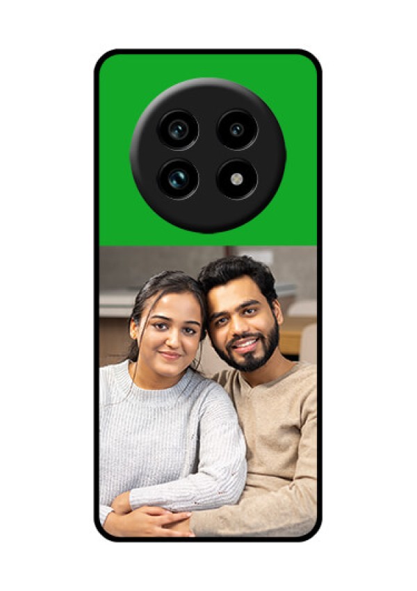 Realme 14 Pro Lite 5G Custom Glass Phone Case - Green Pattern Design