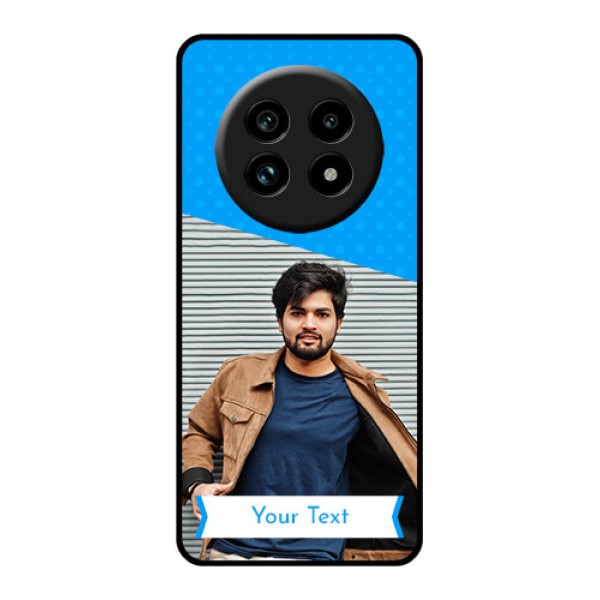 Realme 14 Pro Lite 5G Custom Glass Phone Case - Simple Blue Color Design