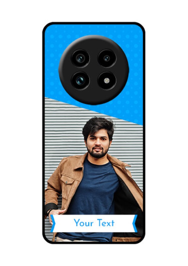 Realme 14 Pro Lite 5G Custom Glass Phone Case - Simple Blue Color Design