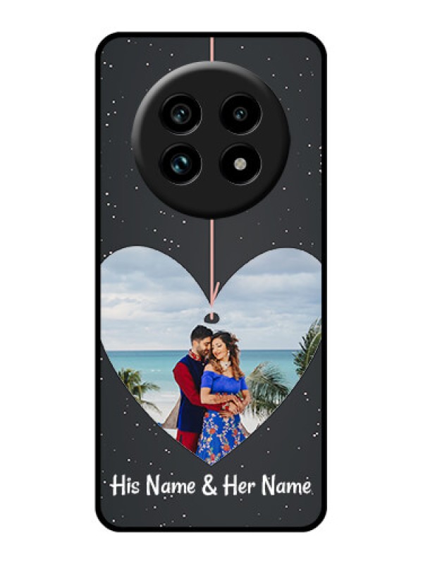 Custom Realme 14 Pro Lite 5G Custom Glass Phone Case - Hanging Heart Design