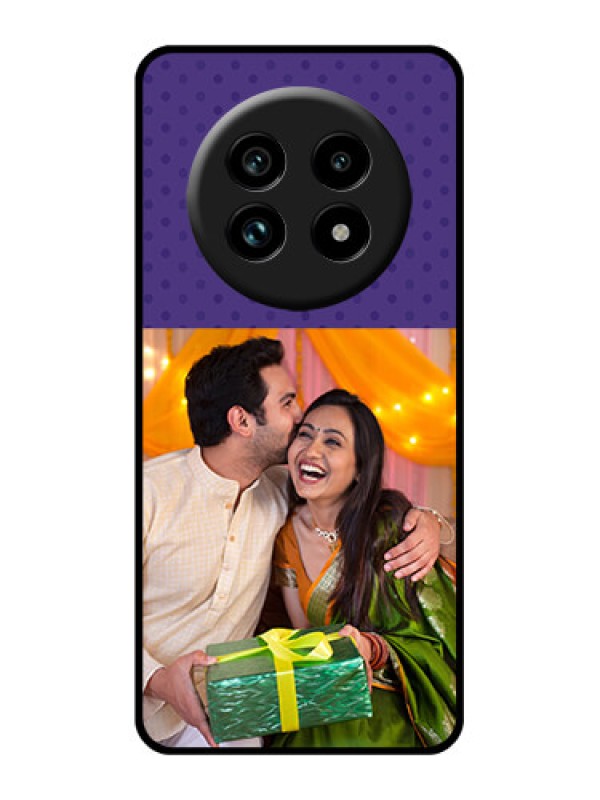 Custom Realme 14 Pro Lite 5G Custom Glass Phone Case - Violet Colored Pattern Design