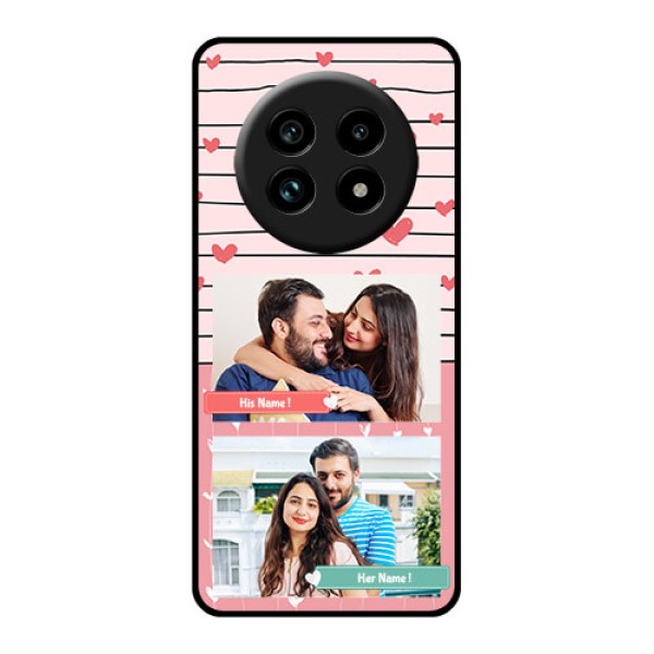 Realme 14 Pro Lite 5G Custom Glass Phone Case - Photo With Heart Design