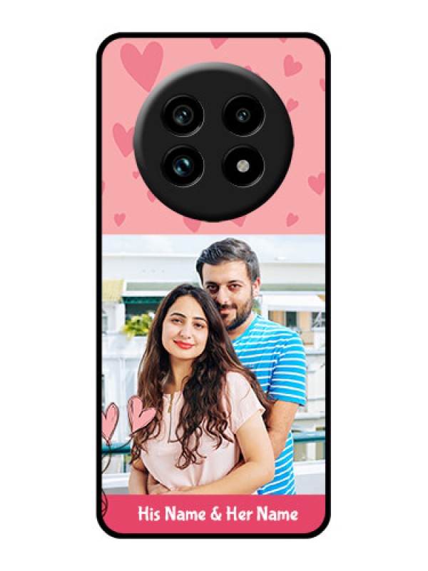 Custom Realme 14 Pro Lite 5G Custom Glass Phone Case - Love Design Peach Color