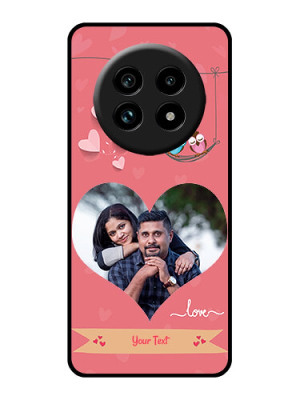 Custom Realme 14 Pro Lite 5G Custom Glass Phone Case - Peach Color Love Design