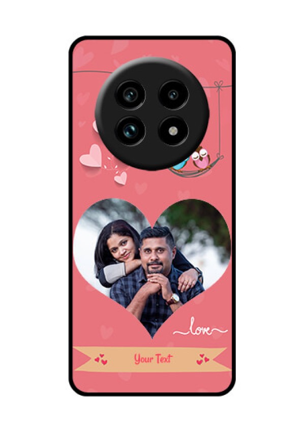 Realme 14 Pro Lite 5G Custom Glass Phone Case - Peach Color Love Design