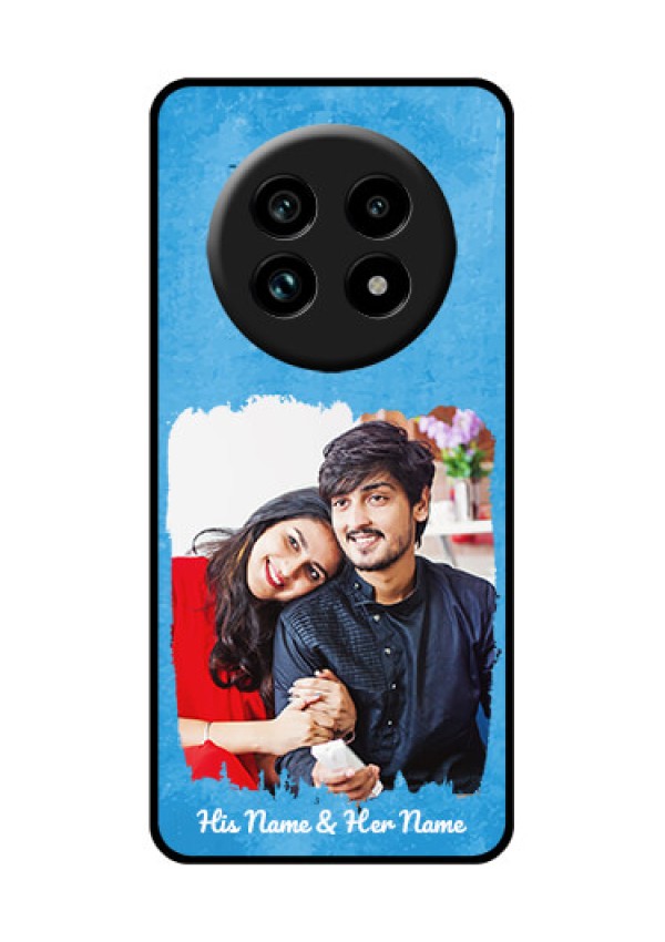 Realme 14 Pro Lite 5G Custom Glass Phone Case - Blue Color Vintage Design