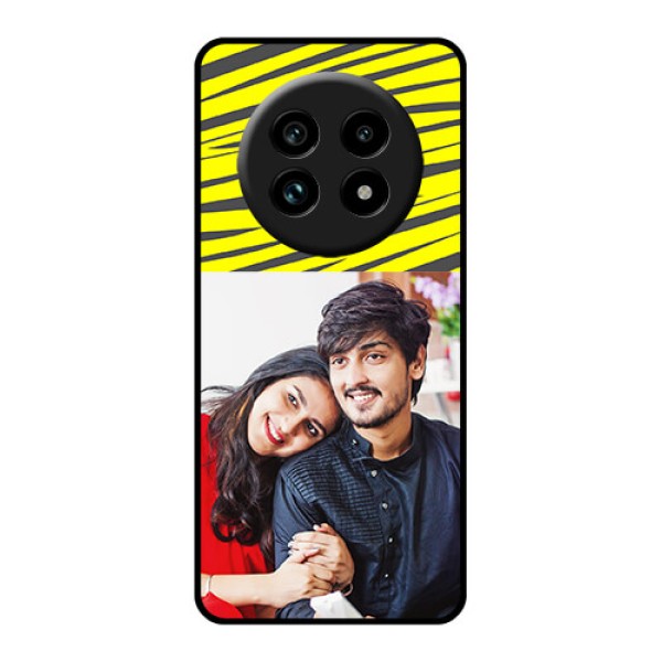 Realme 14 Pro Lite 5G Custom Glass Phone Case - Yellow Abstract Design