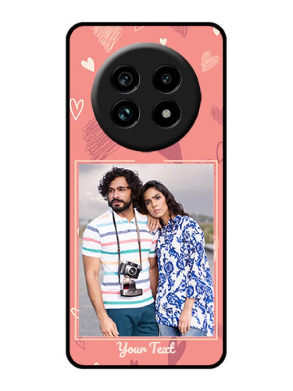 Custom Realme 14 Pro Lite 5G Custom Glass Phone Case - Love Doodle Art Design