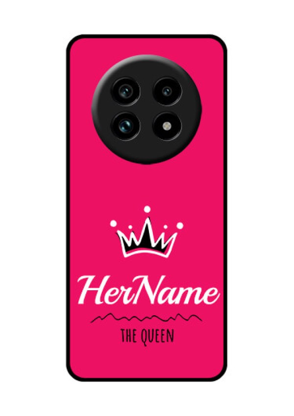 Realme 14 Pro Lite 5G Custom Glass Phone Case - Queen With Name Design