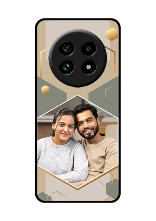 Realme 14 Pro Lite 5G Custom Glass Phone Case - Stylish Hexagon Pattern Design