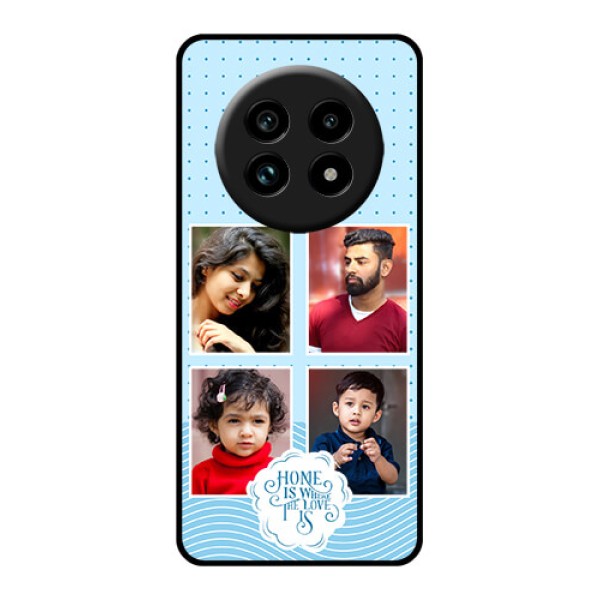 Realme 14 Pro Lite 5G Custom Glass Phone Case - Cute Love Quote With 4 Pic Upload Design Realme 14 Pro Lite 5G Custom Glass Phone Case - Cute Love Quote With 4 Pic Upload Design