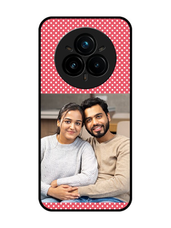 Custom Realme 14 Pro Plus 5G Custom Glass Phone CaseWhite Dotted Design