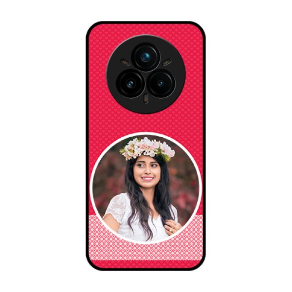 Realme 14 Pro Plus 5G Custom Glass Phone CasePink Color Pattern Design