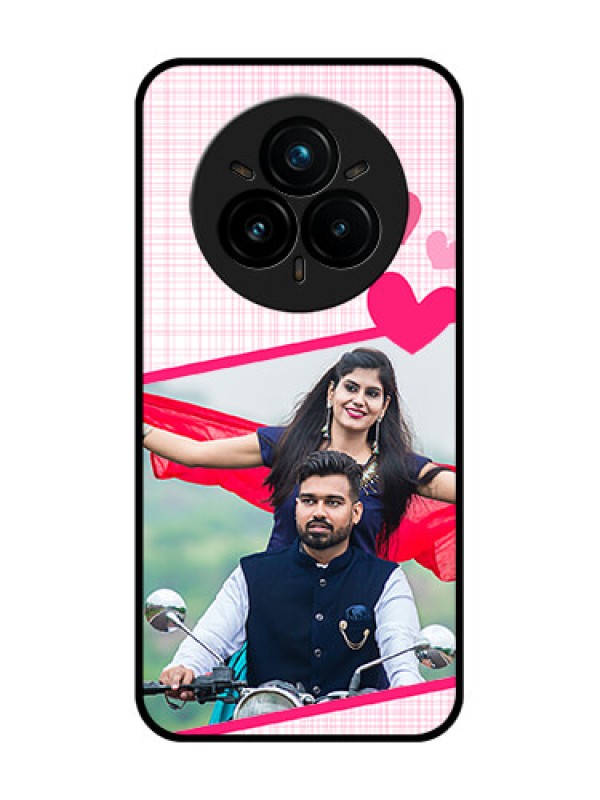 Custom Realme 14 Pro Plus 5G Custom Glass Phone CaseLove Shape Heart Design