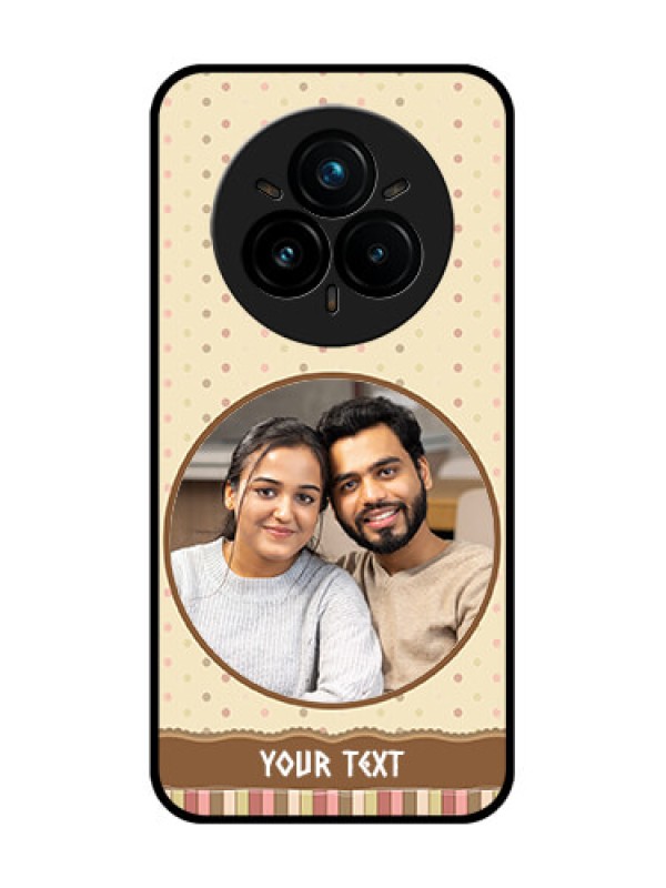 Custom Realme 14 Pro Plus 5G Custom Glass Phone CaseBrown Dotted Mobile Case Design