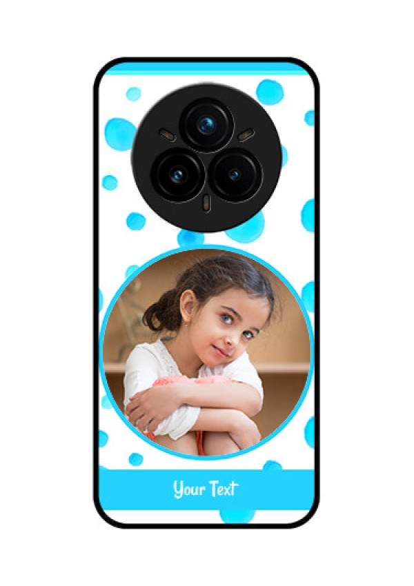 Realme 14 Pro Plus 5G Custom Glass Phone CaseBlue Bubbles Pattern Design