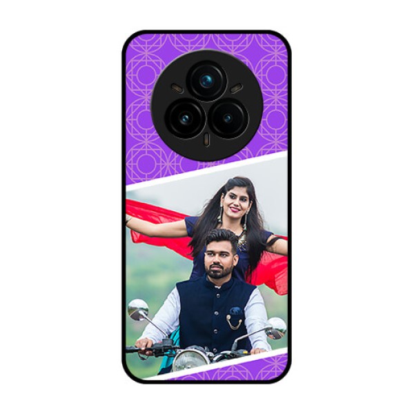 Realme 14 Pro Plus 5G Custom Glass Phone CaseViolet Color Pattern Design