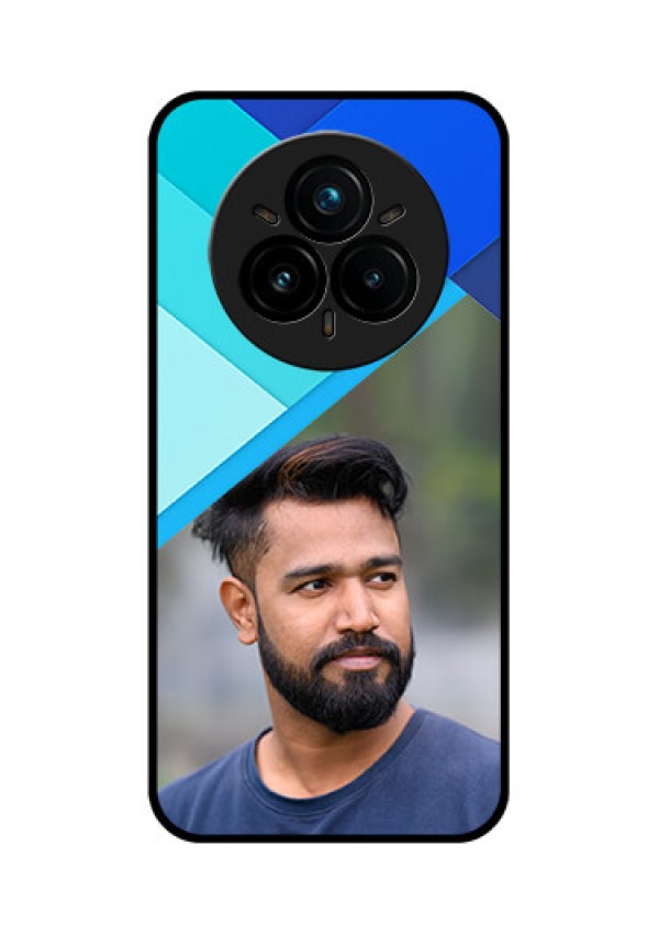Realme 14 Pro Plus 5G Custom Glass Phone CaseBlue Pattern Design