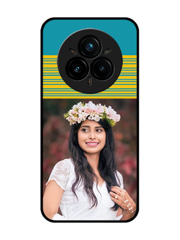 Custom Realme 14 Pro Plus 5G Custom Glass Phone CaseYellow and Blue Design