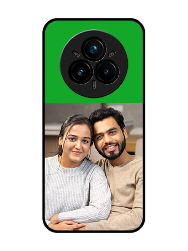 Custom Realme 14 Pro Plus 5G Custom Glass Phone CaseGreen Pattern Design