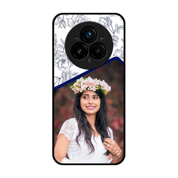 Realme 14 Pro Plus 5G Custom Glass Phone CaseClassy Floral Design
