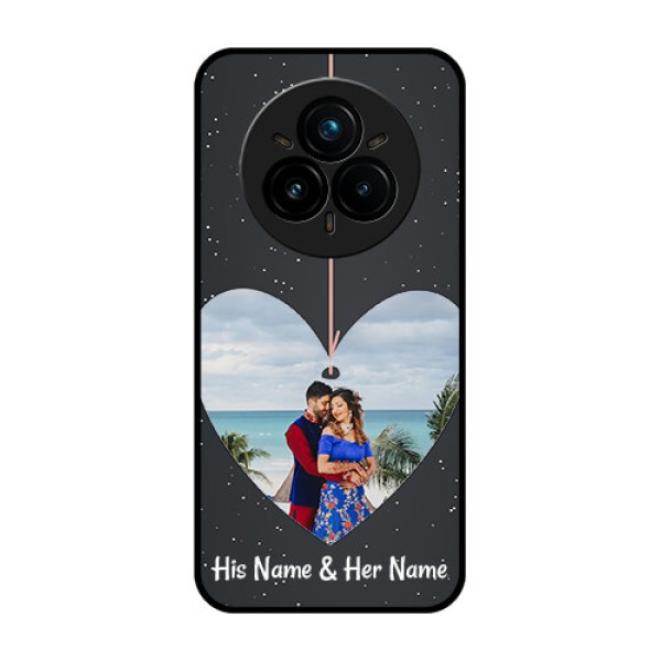 Realme 14 Pro Plus 5G Custom Glass Phone CaseHanging Heart Design