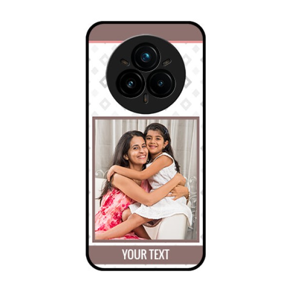 Realme 14 Pro Plus 5G Custom Glass Phone CaseSimple Diamond Design