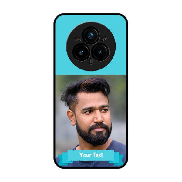 Realme 14 Pro Plus 5G Custom Glass Phone CaseBlue Color Design Realme 14 Pro Plus 5G Custom Glass Phone CaseBlue Color Design