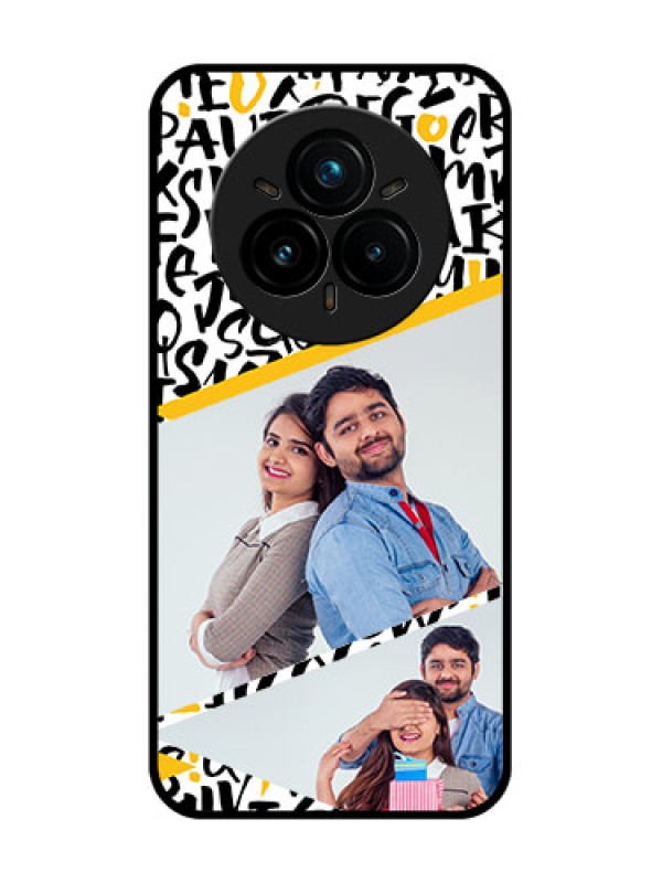 Custom Realme 14 Pro Plus 5G Custom Glass Phone CaseLetters Pattern Design