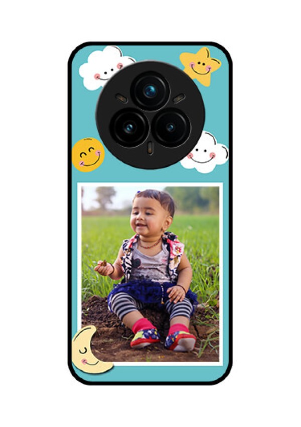 Realme 14 Pro Plus 5G Custom Glass Phone CaseSmiley Kids Stars Design