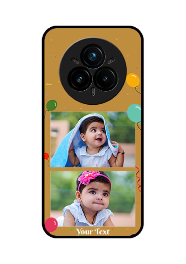 Realme 14 Pro Plus 5G Custom Glass Phone CaseImage Holder With Birthday Celebrations Design