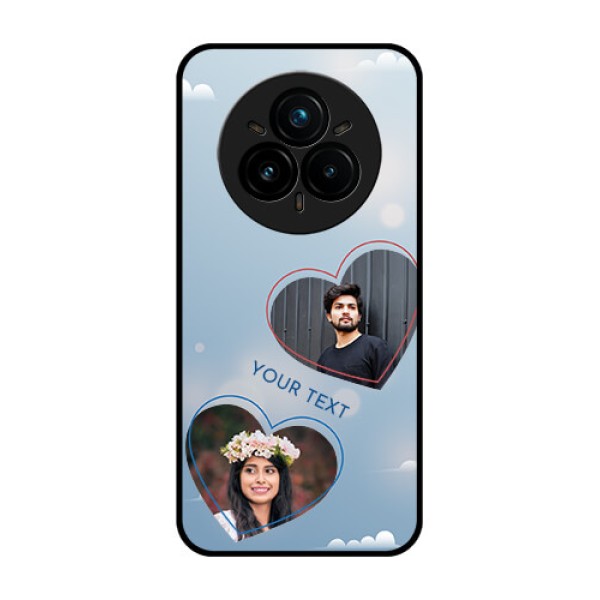 Realme 14 Pro Plus 5G Custom Glass Phone CaseBlue Color Couple Design Realme 14 Pro Plus 5G Custom Glass Phone CaseBlue Color Couple Design
