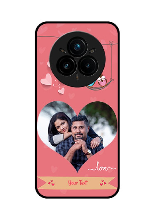 Realme 14 Pro Plus 5G Custom Glass Phone CasePeach Color Love Design