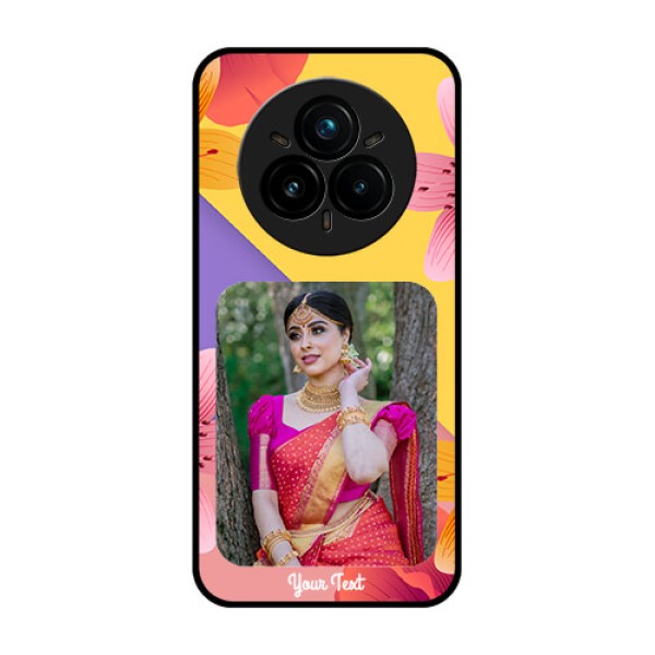 Realme 14 Pro Plus 5G Custom Glass Phone Case3 Image With Vintage Floral Design Realme 14 Pro Plus 5G Custom Glass Phone Case3 Image With Vintage Floral Design