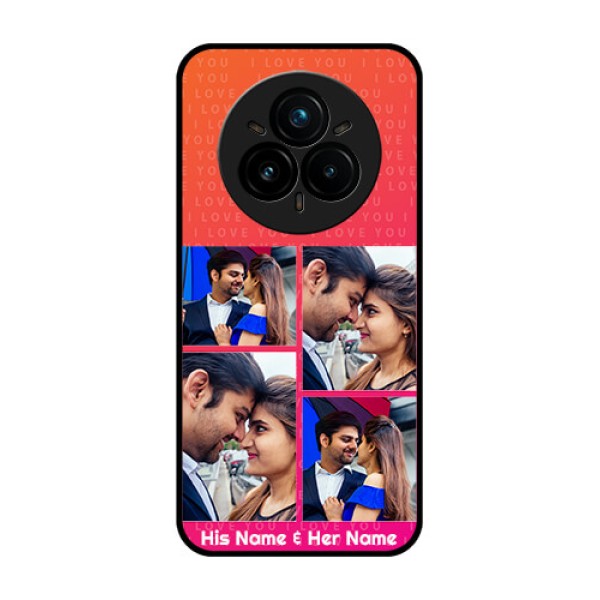 Realme 14 Pro Plus 5G Custom Glass Phone CaseI Love You Pink Design